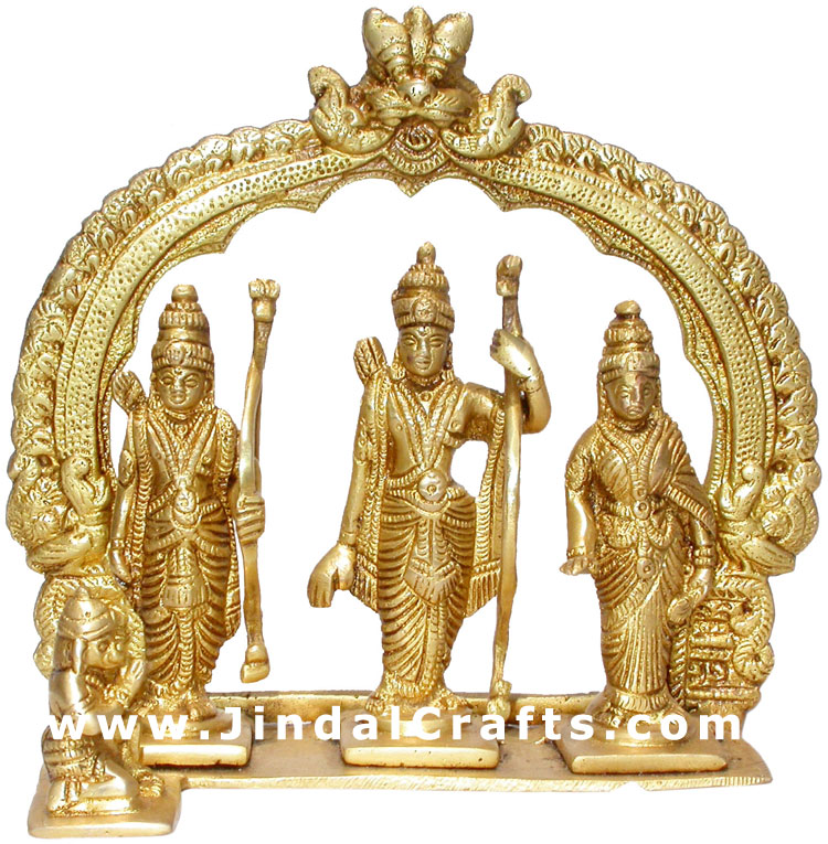 Hindu God Ram Darbar Statue Sita Laxman Hanumaan India