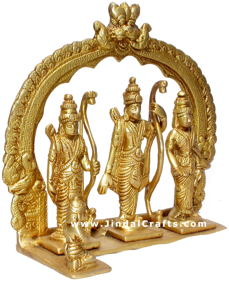 Hindu God Ram Darbar Statue Sita Laxman Hanumaan India