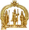 Hindu God Ram Darbar Statue Sita Laxman Hanumaan India