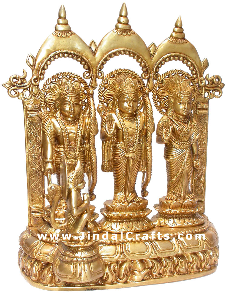 Ram Darbar - Brasd Carving Indian God Religious Statue