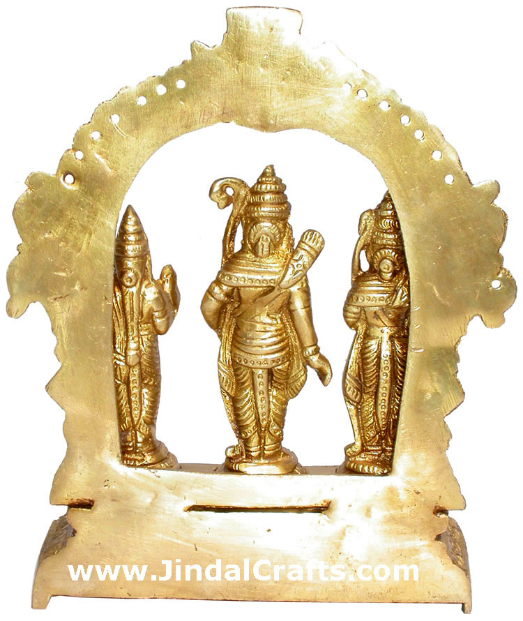 Handmade Brass Statue of Ram Darbar India Brassware Handicraft Art Craft