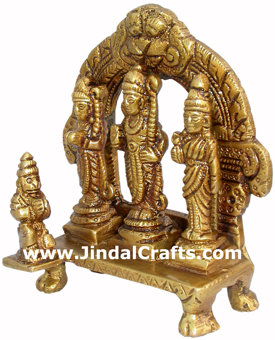 Ram Darbar - Hand Carved Indian Art Craft Handicraft Home Decor Brass Figurine