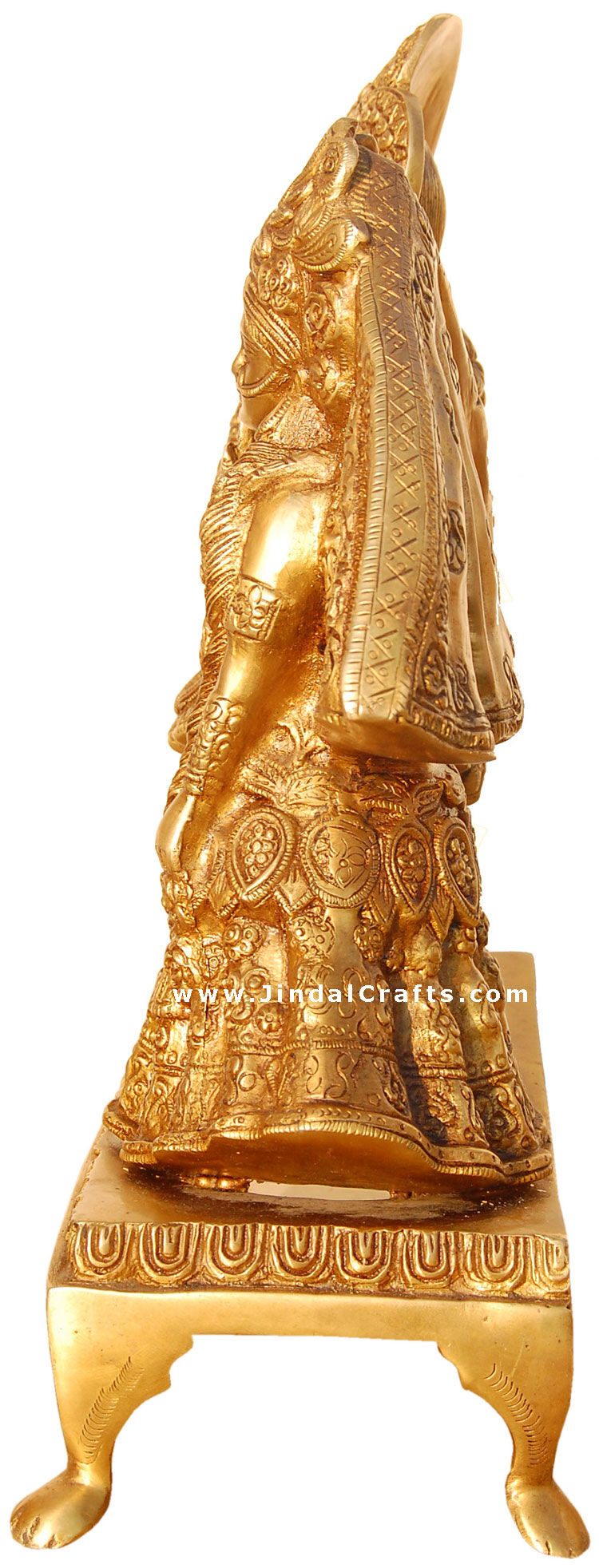 Radha Krishna Handmade Indian God Brass Sculpture Art