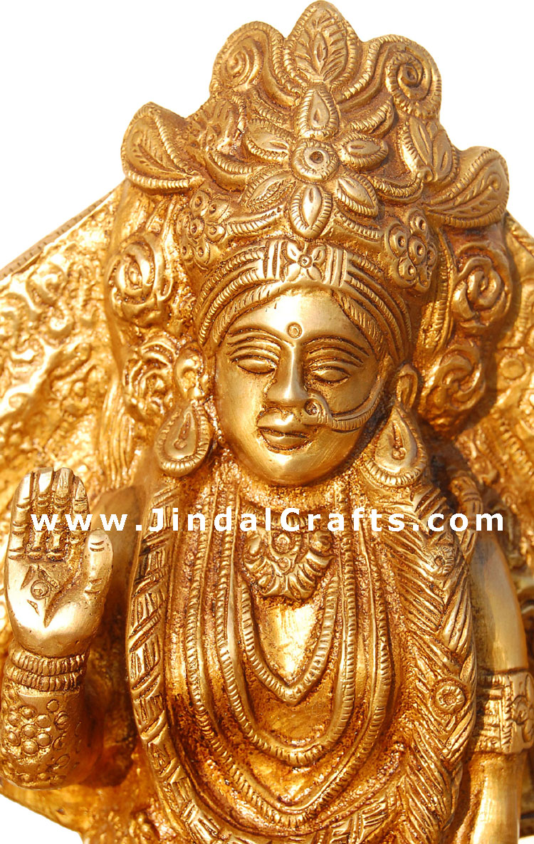 Radha Krishna Handmade Indian God Brass Sculpture Art