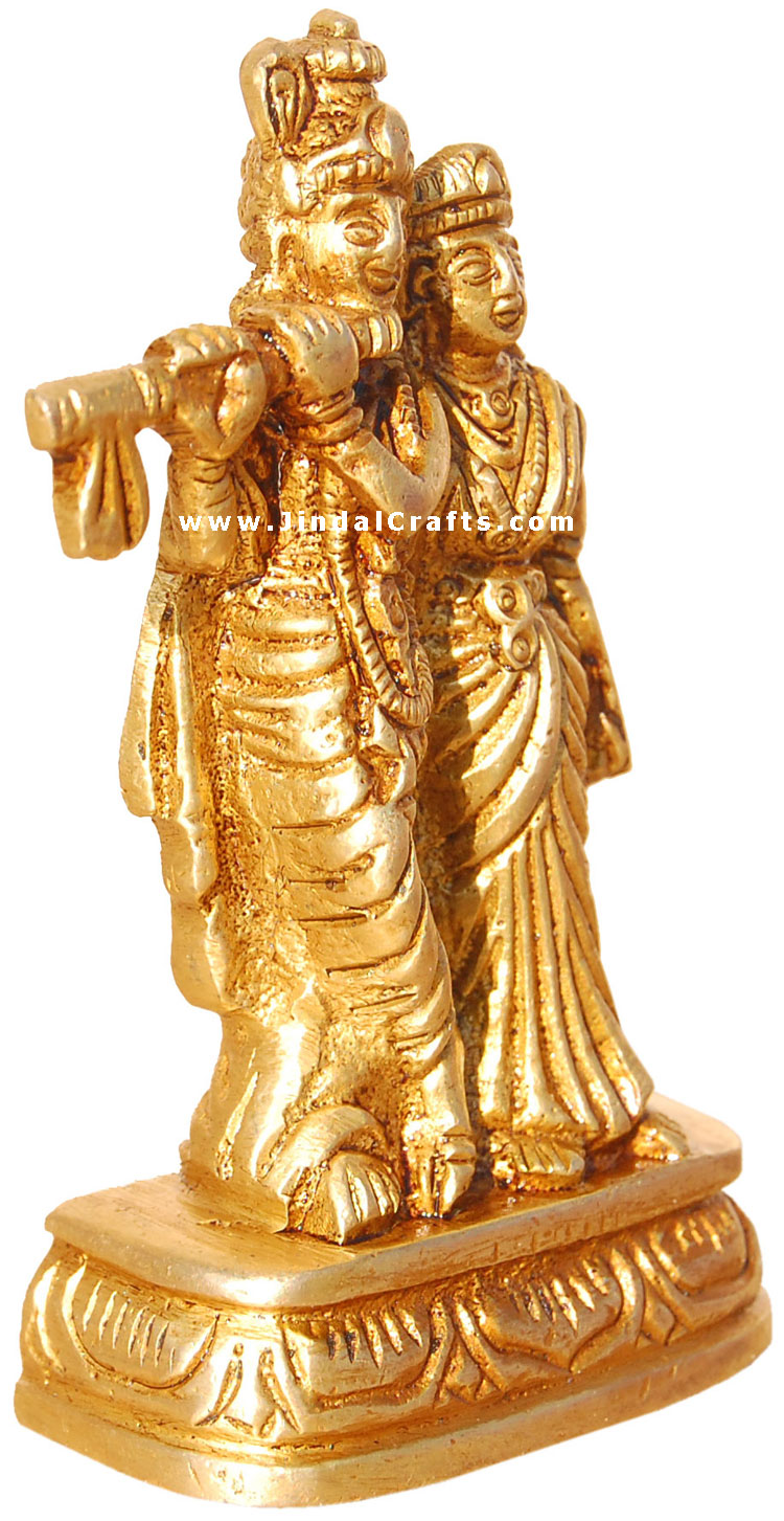 Radha Krishna - Tiny Hindu Religious Sculpture India