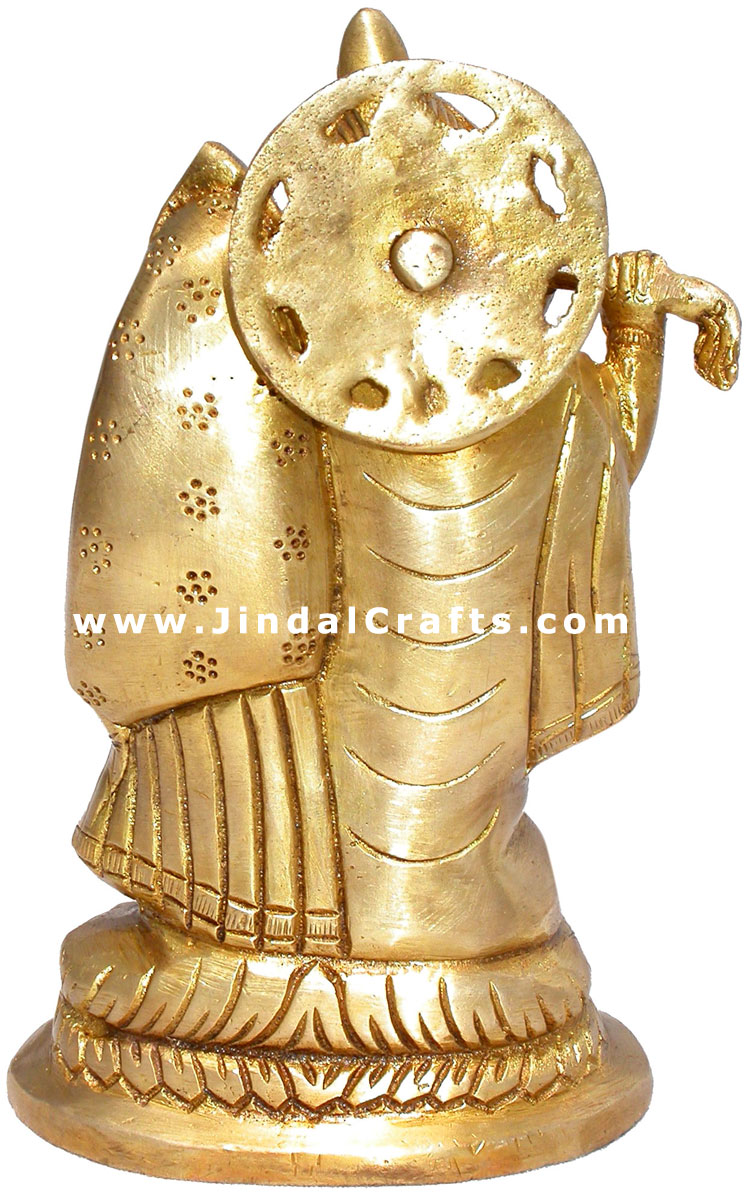 Radha Krishna - Brass made Indian God Goddess Statue Figurine Handicrafts Statue
