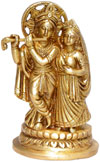 Radha Krishna - Brass made Indian God Goddess Statue Figurine Handicrafts Statue