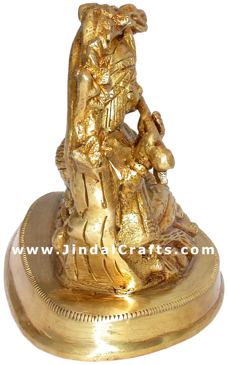 Radha Krishna Indian God Sculpture Brass Handmade Art