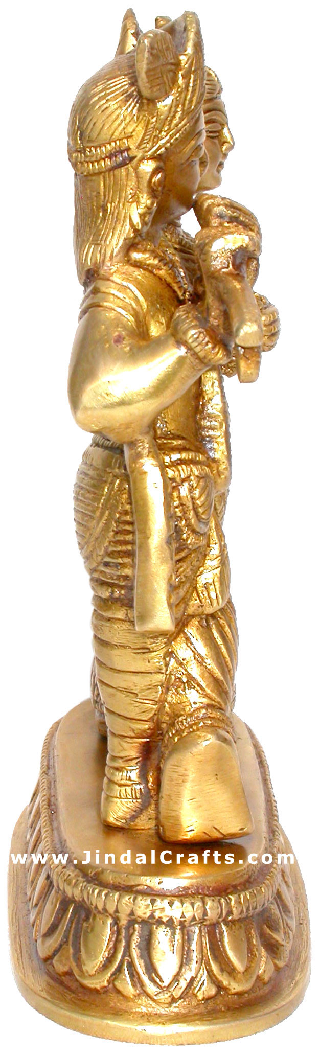 Radha Krishan Hindu Religious Statue Brass Carving Art
