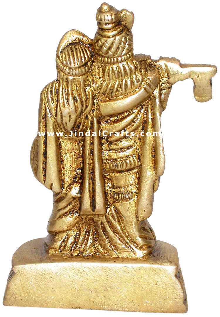 Radha Krishna - Hindu Religious Statue Brass Handicraft