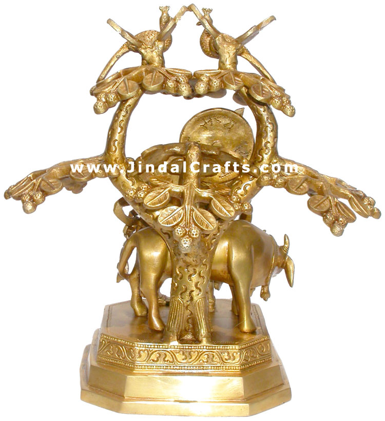 Radha Krishna Hindu Religious Statues Brass India Art