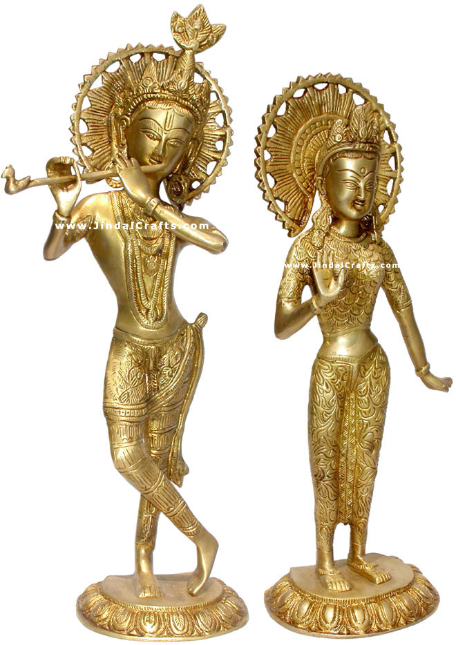 Radha Krishna Indian Gods Statues Hindu India Art