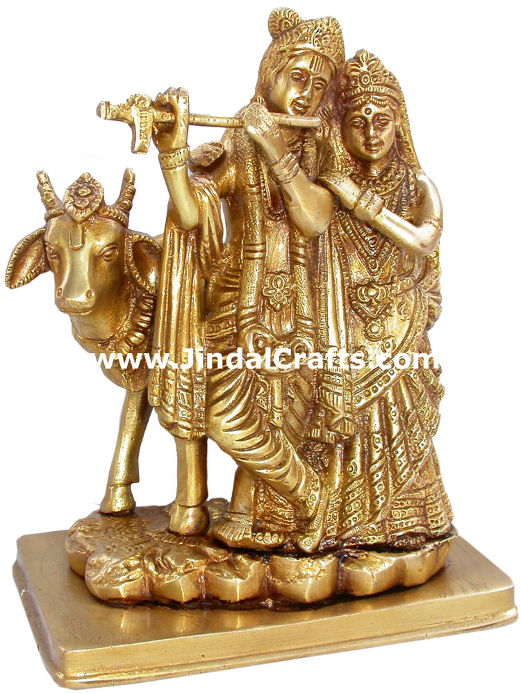 Radha Krishna Hindu God Goddess Sculptures Statues Arts