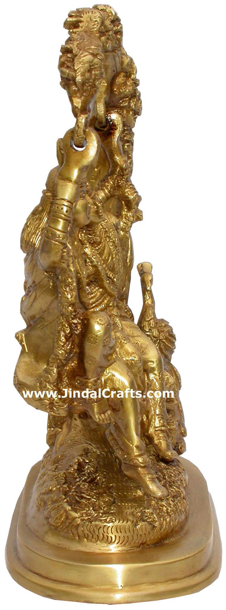 Radha Krishna Swing Sculpture Hindu Religious Handicraft Indian Brass Artifacts