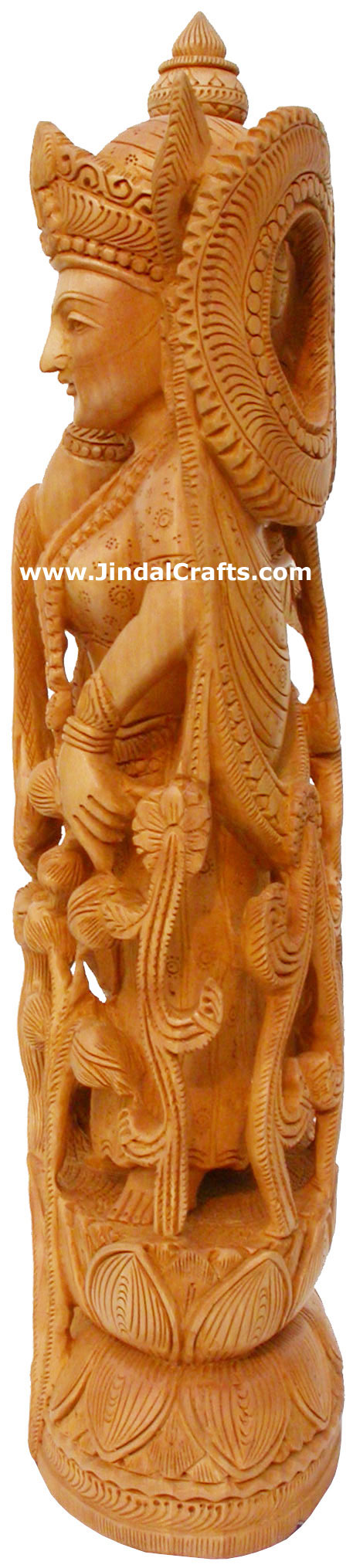 Radha Krishna Indian Deities Wood Carving Hand Carved