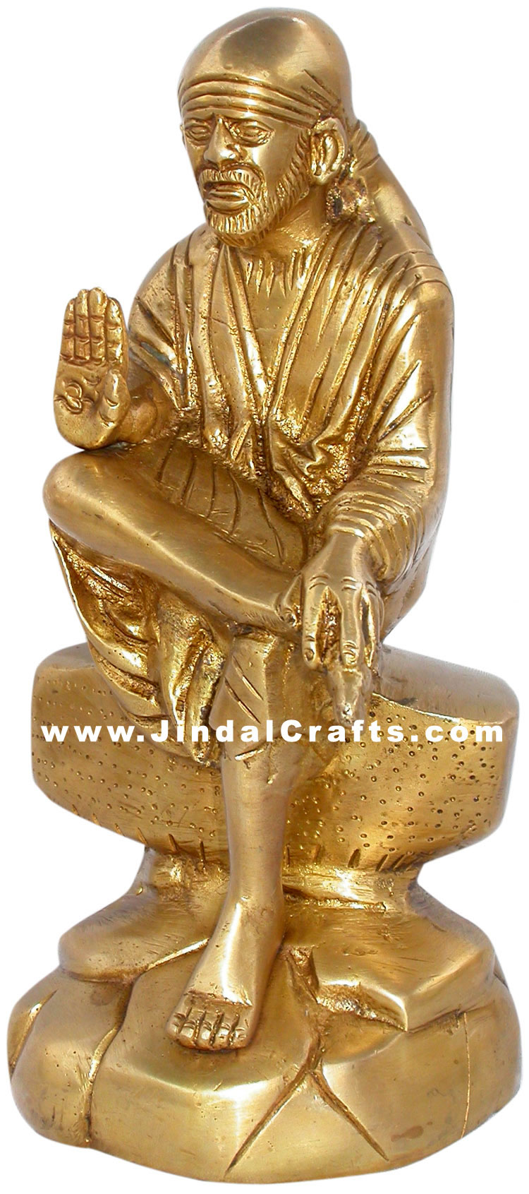 Sai Baba Indian God Brass Sculpture Hand Crafted Idols