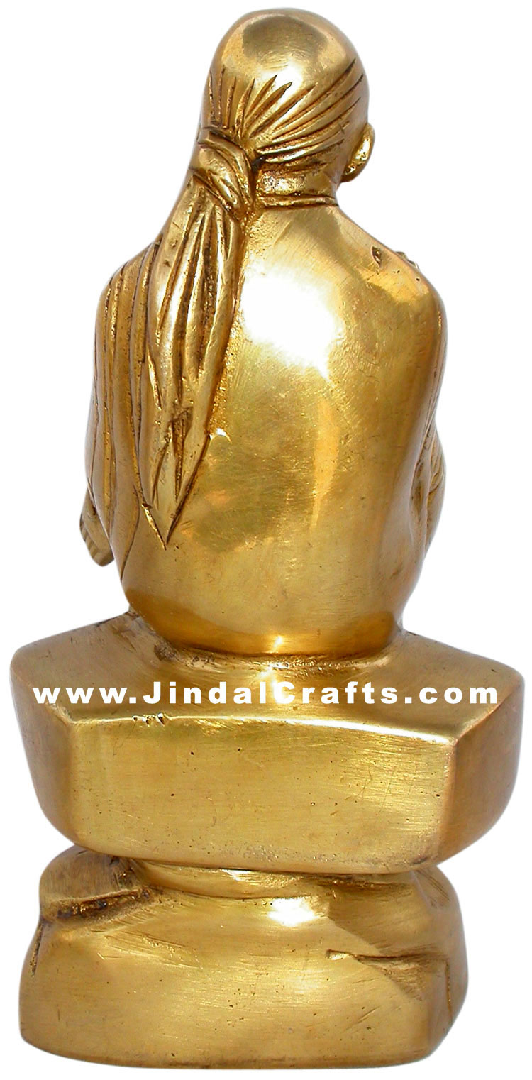 Sai Baba Indian God Brass Sculpture Hand Crafted Idols