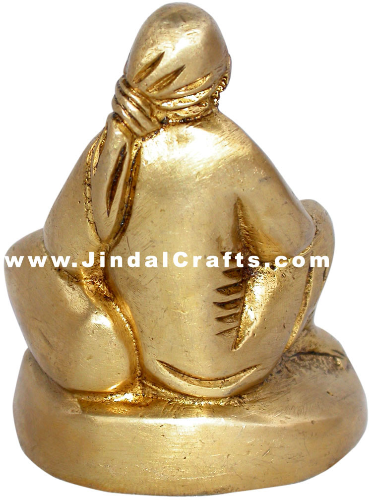 Sai Baba Indian God Religious Brass Sculpture Hinduism Idol Handicrafts Figurine