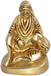Sai Baba Indian God Religious Brass Sculpture Hinduism Idol Handicrafts Figurine