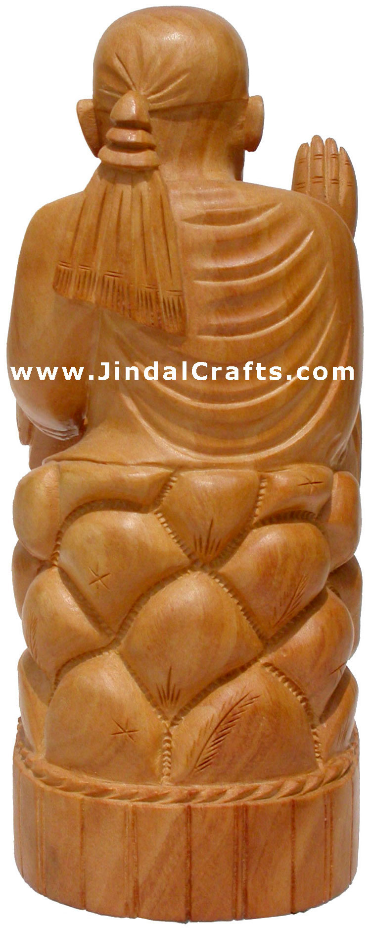 Sant Sai Baba - Hand Carved Wooden Staute Indian Crafts