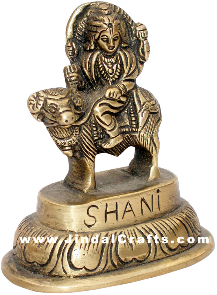 Shani Indian God Brass Idols Hand Crafted Sculptures