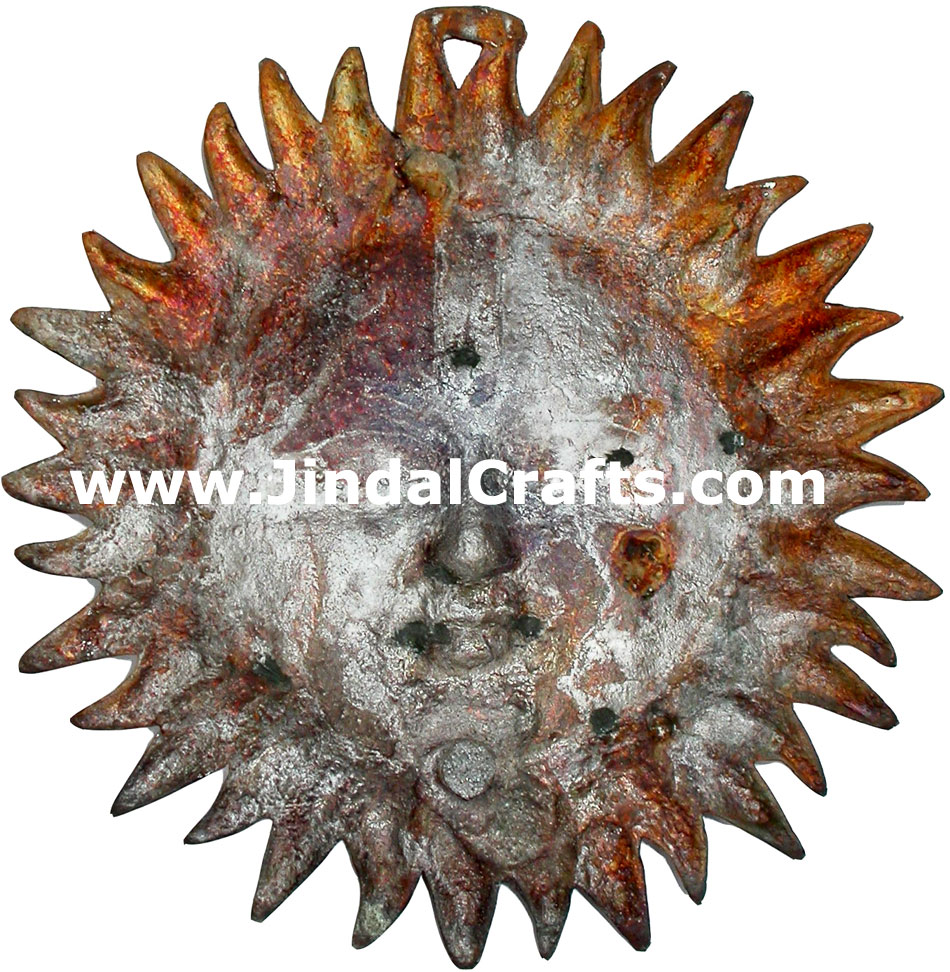 God Sun - Hand Carved Indian Art Craft Handicraft Home Decor Aluminium Figurine