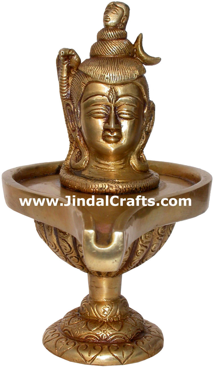 Hindu Deities God Shiva India Brass Carving Artefacts