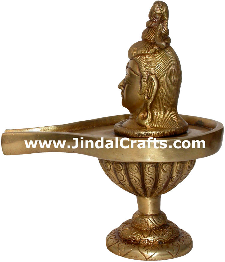 Hindu Deities God Shiva India Brass Carving Artefacts