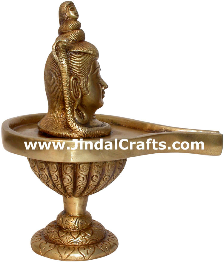 Hindu Deities God Shiva India Brass Carving Artefacts