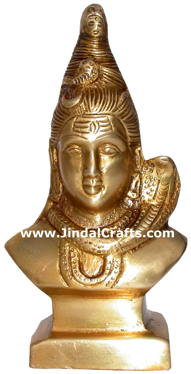 Hindu Deities God Shiva India Brass Carving Artefacts