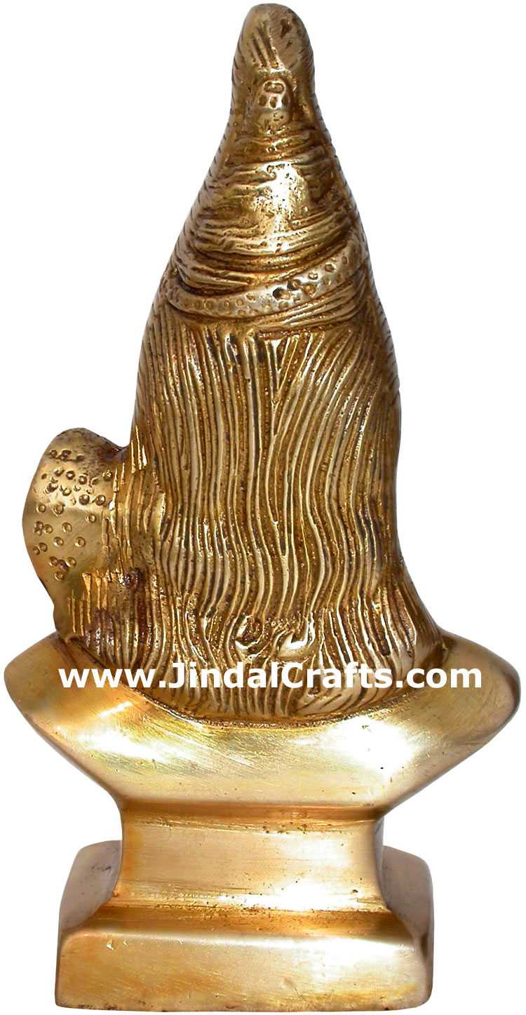 Hindu Deities God Shiva India Brass Carving Artefacts