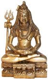 Hindu Deities God Shiva India Brass Carving Artefacts