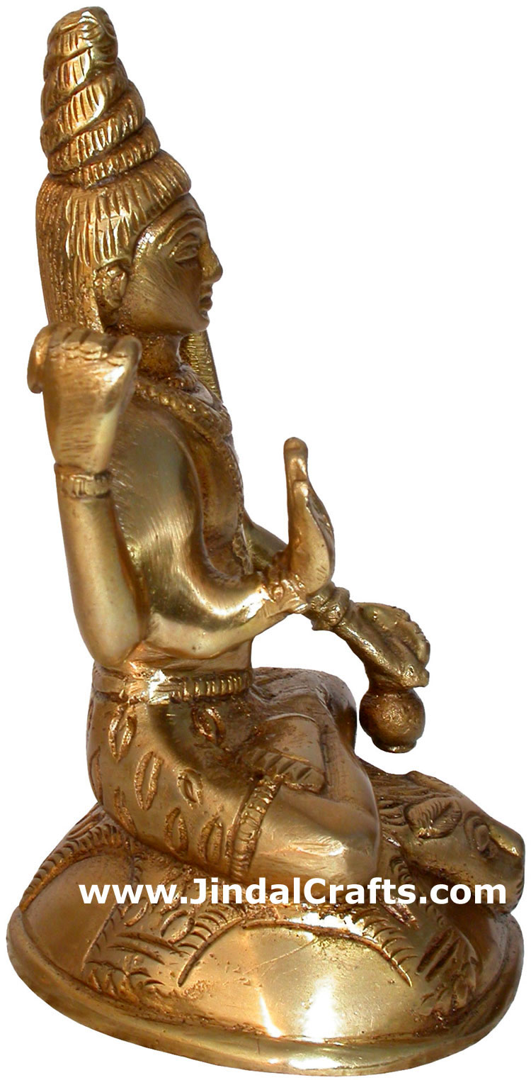 Hindu Deities God Shiva India Brass Carving Artefacts