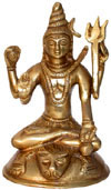 Hindu Deities God Shiva India Brass Carving Artefacts
