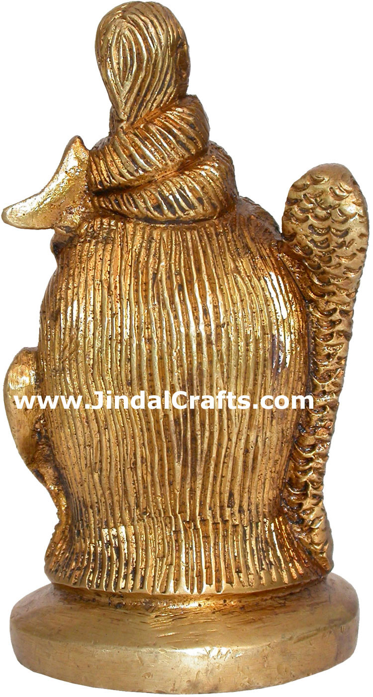 Hindu Deities God Shiva India Brass Carving Artefacts