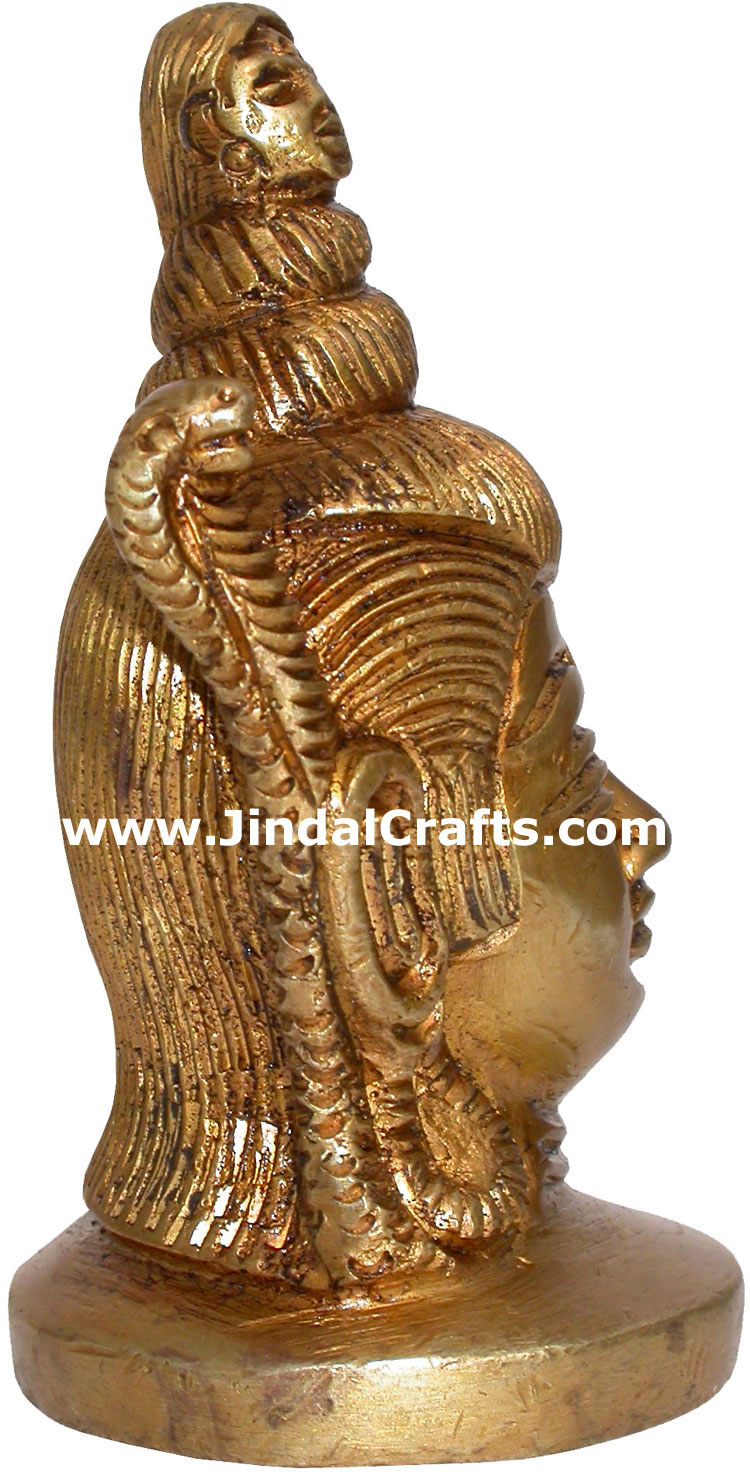Hindu Deities God Shiva India Brass Carving Artefacts