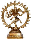 Hindu Deities God Shiva as Natraj India Brass Carving Handicraft Home Decor Arts