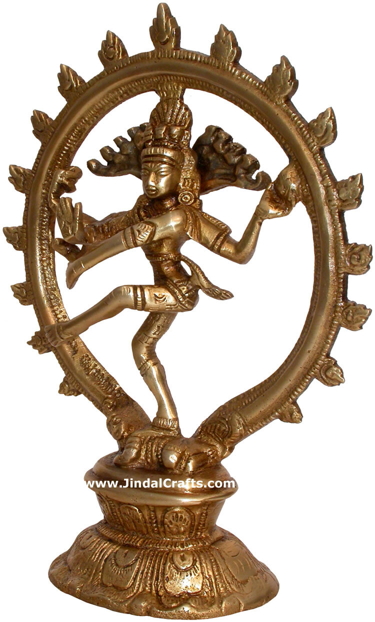 Hindu Deities God Shiva as Natraj India Brass Carving