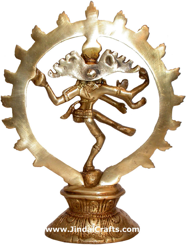 Hindu Deities God Shiva as Natraj India Brass Carving