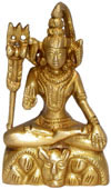 Lord Shiva Indian God Brass Figurines Hand Carved Art Hindu Religious Arts