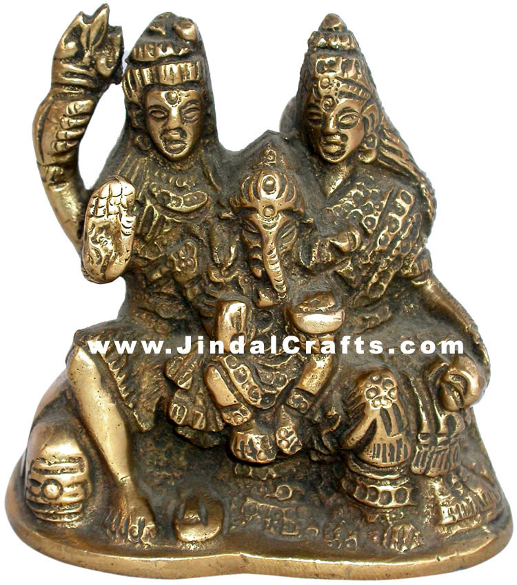 Shiva Parvati Ganesh Family of Indian Gods Goddess Art