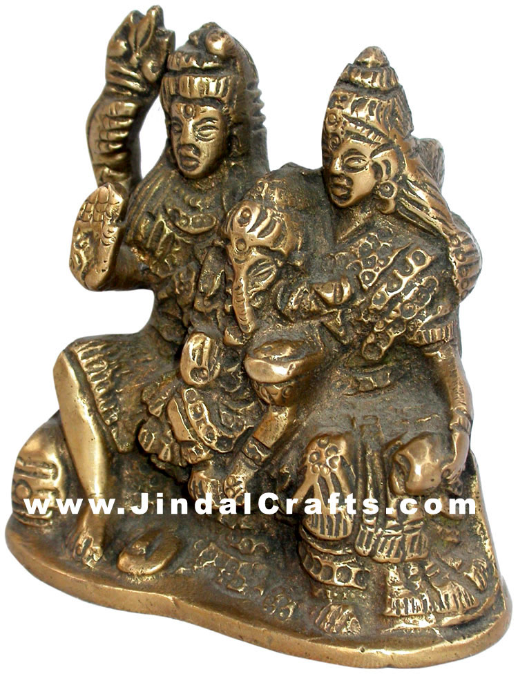Shiva Parvati Ganesh Family of Indian Gods Goddess Art