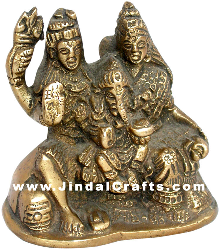 Shiva Parvati Ganesh Family of Indian Gods Goddess Art