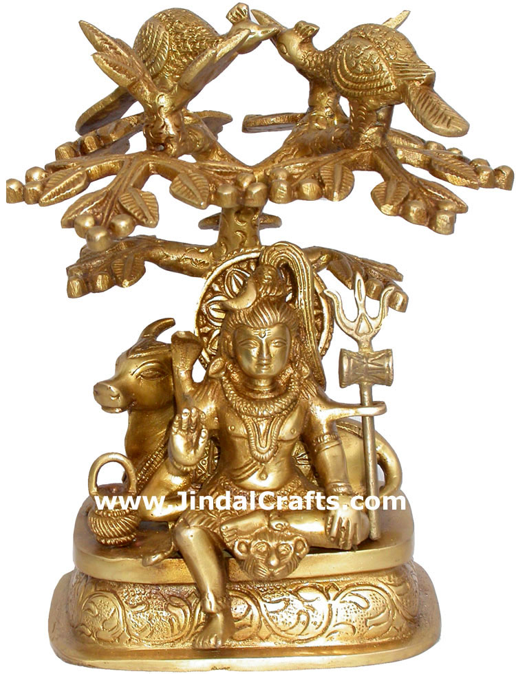 Lord Shiva Indian God Religious Brass Handicraft Idols Hindu Figurine Handicraft