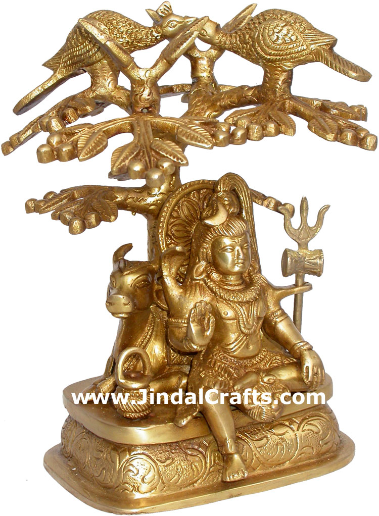 Lord Shiva Indian God Religious Brass Handicraft Idols Hindu Figurine Handicraft