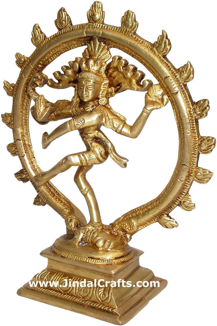 Natraja Lord Shiva Brass Sculpture Idols India Crafts