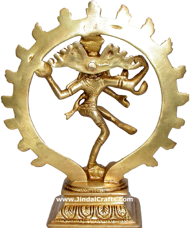 Natraja Lord Shiva Brass Sculpture Idols India Crafts