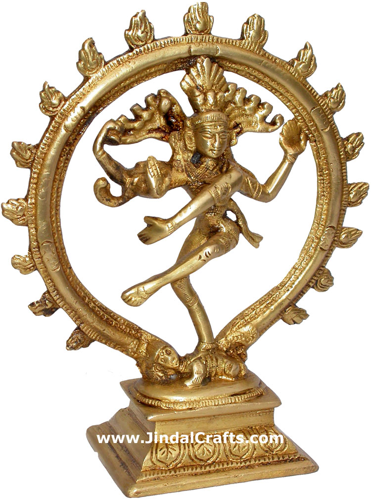 Natraja Lord Shiva Brass Sculpture Idols India Crafts