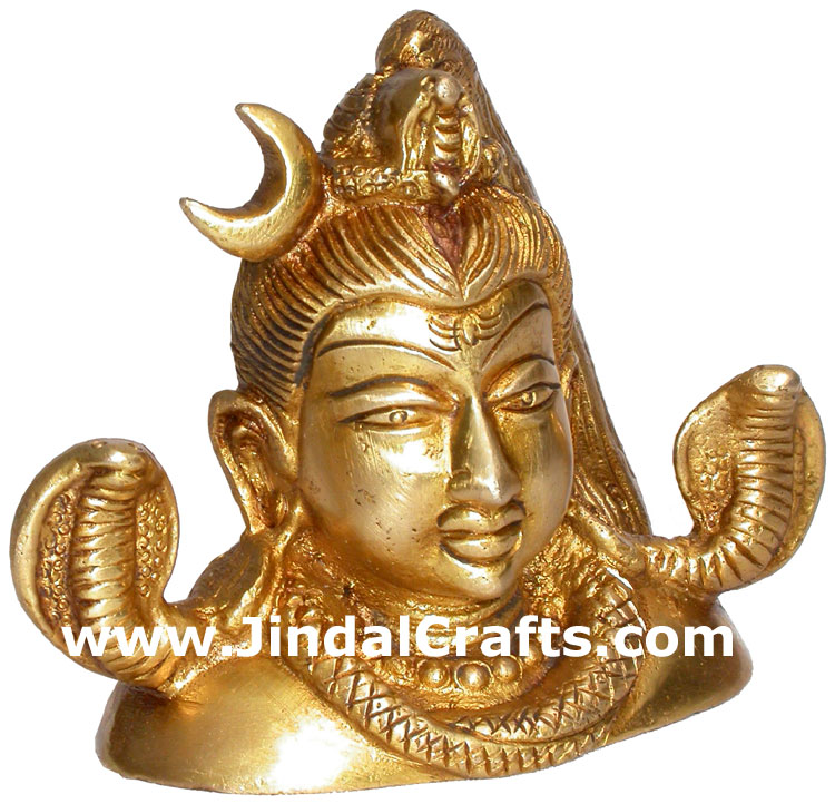 Lord Shiva Sculpture Brass Artifact Home Decor Indian