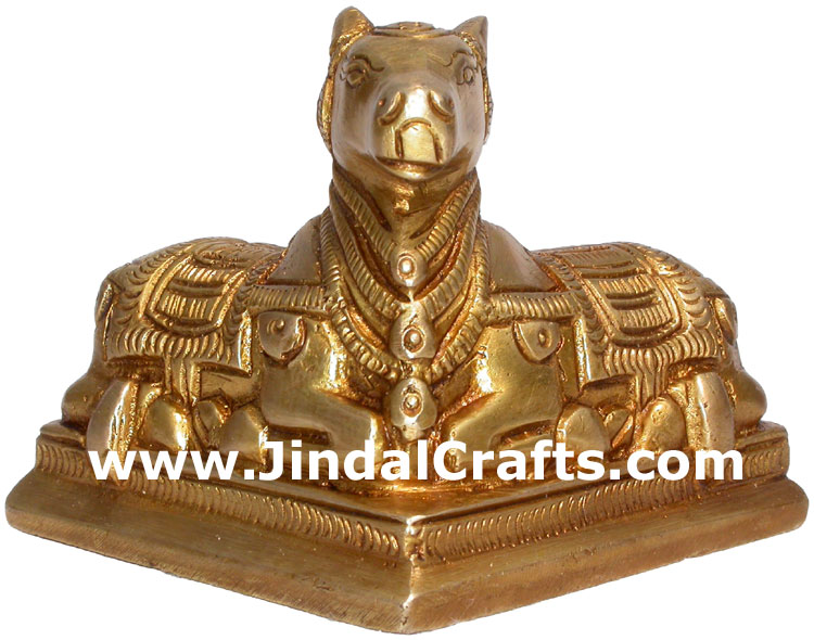 Nandi Bull The Mount of Lord Shiva Brass Idol Gifts Art